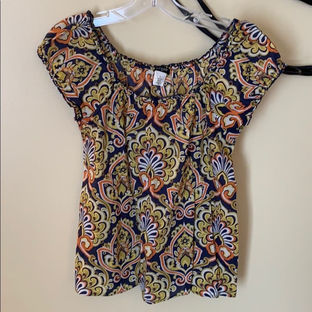 J. Crew pattern top